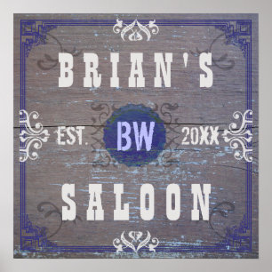 Anpassbare Home Bar Bier Saloon Poster