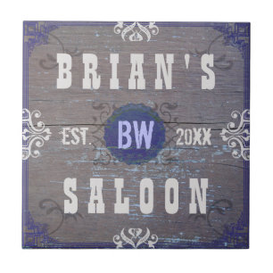 Anpassbare Home Bar Bier Saloon Trinkunterlage Fliese