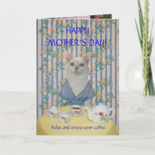 Anpassbare hübsche Katze/Kitty Muttertag Karte