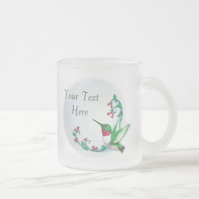 Anpassbare Hummingvogel-Tasse Mattglastasse (Rechts)