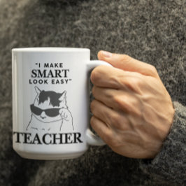 Anpassbare "Ich mache intelligent einfach" Lehrer Kaffeetasse