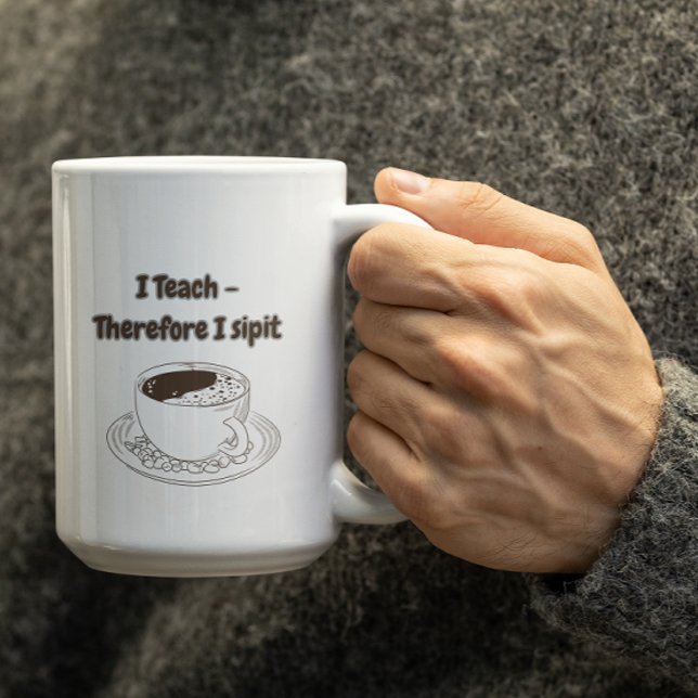 Anpassbare Ich unterrichte, deshalb trinke ich es  Kaffeetasse (Von Creator hochgeladen)
