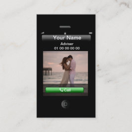 Anpassbare iPhone-Gestaltung (mit sozialen Tasten) Visitenkarte