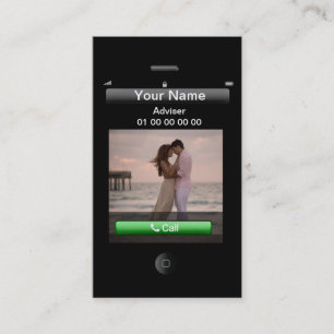 Anpassbare iPhone-Gestaltung (mit sozialen Tasten) Visitenkarte
