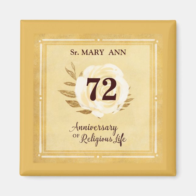 Anpassbare Jahrestag des religiösen Lebens Nun Magnet (Vorne)