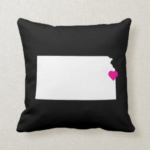 Anpassbare Kansas Staat Liebe Reversible Pillow Kissen