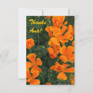 Anpassbare Karte mit Foto von orangefarbenen Blume