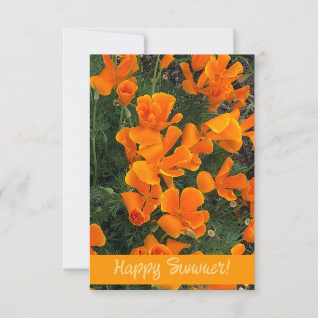 Anpassbare Karte mit orangen Blume (Vorderseite)
