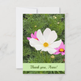 Anpassbare Karte mit rosa Blume