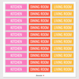 Anpassbare Kennzeichnungen für bewegliche Felder Aufkleber