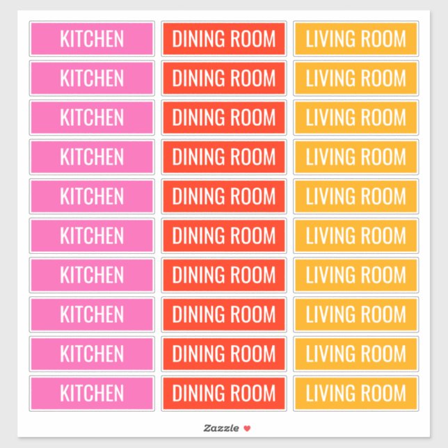 Anpassbare Kennzeichnungen für bewegliche Felder Aufkleber (Blatt)