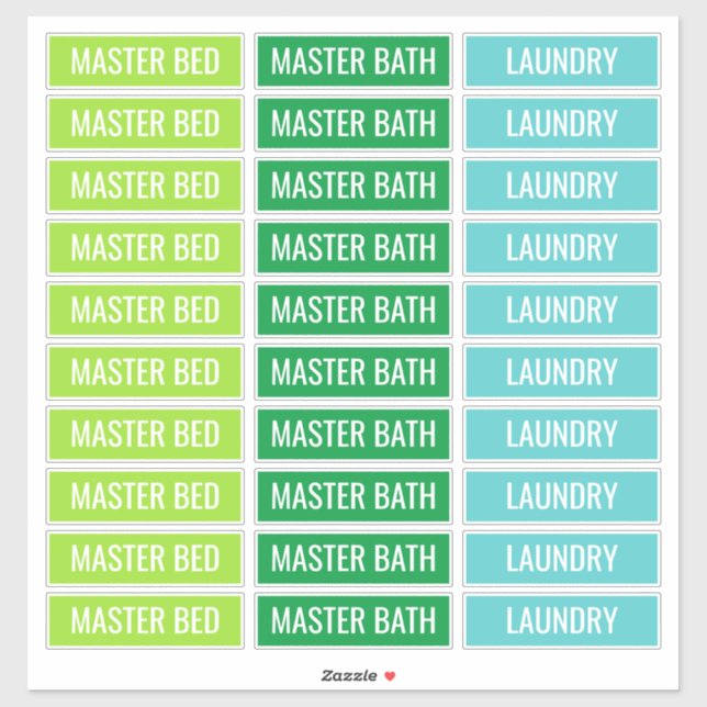 Anpassbare Kennzeichnungen für bewegliche Felder Aufkleber (Blatt)