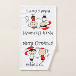 Anpassbare Kinder und Erwachsene Weihnachten Handtuch