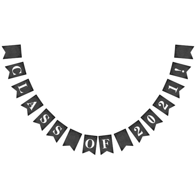 Anpassbare KLASSE 2021 Simulated Chalkboard Wimpelkette (Alle)