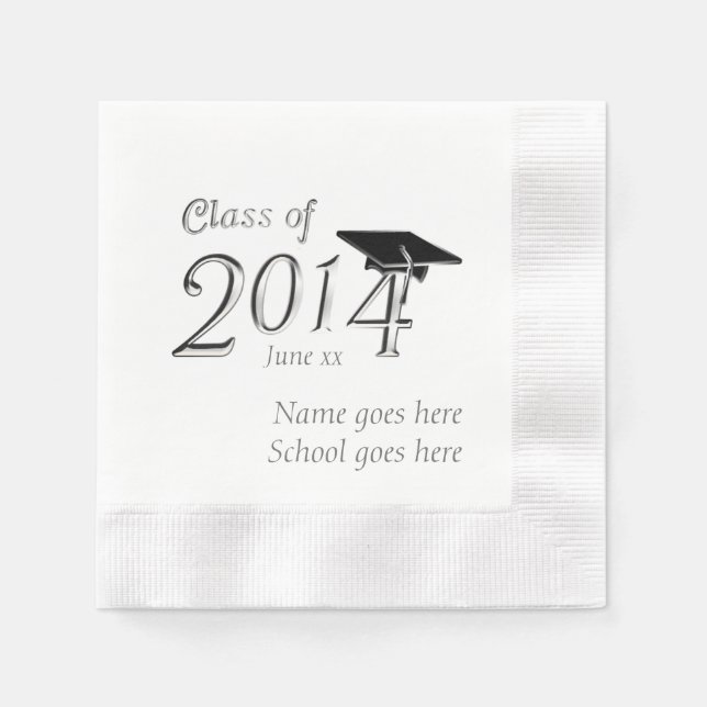 Anpassbare Klasse des Abschlusses 2014 Serviette (Vorderseite)