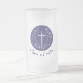 Anpassbare Klasse von Saint Alice Trad Patch Mattglas Bierglas