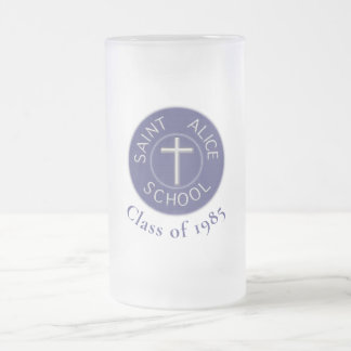 Anpassbare Klasse von Saint Alice Trad Patch Mattglas Bierglas