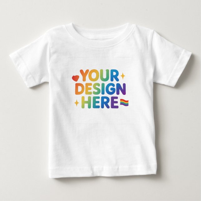 Anpassbare Kleidung | SIE HABEN HIER GESCHRIEBEN Baby T-shirt (Vorderseite)