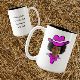 Anpassbare kleine Cowboy- oder Cowgirl-Foto-Tasse Zweifarbige Tasse