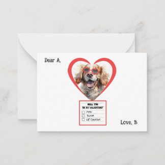 Anpassbare Klumber-Spanischer Hund-Valentine Mitteilungskarte