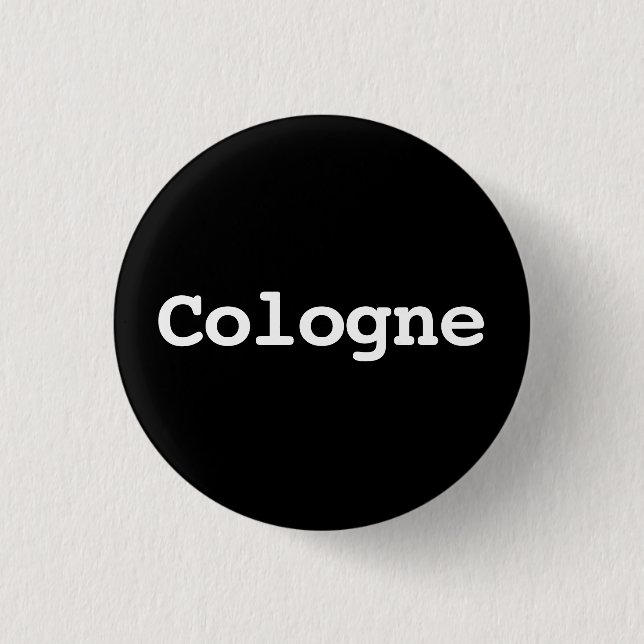 Anpassbare Kölner Typografie Button (Vorderseite)