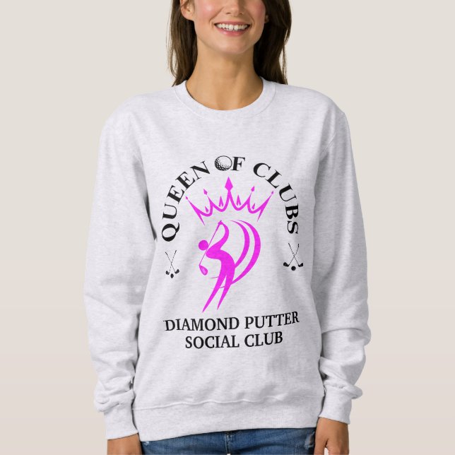 Anpassbare KÖNIGIN VON CLUBS Women's Golf Sweatshirt (Vorderseite)