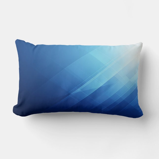 Anpassbare Kopfkissen - Blauer Akzent Lendenkissen (Vorderseite)