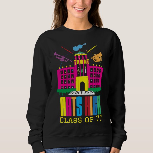 Anpassbare Kunst Hochschule Kreatives Gebäude Sweatshirt (Vorderseite)
