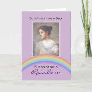 Anpassbare (lebende) Bestattungsfotokarte Karte