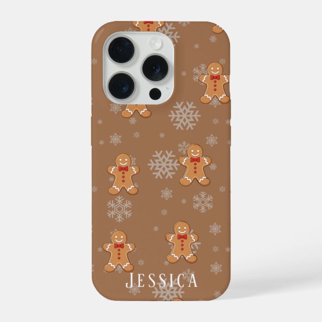 Anpassbare Lebkuchen-Mann-Handyhülle  iPhone Hülle (Rückseite)