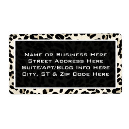 Anpassbare Leopard-Print-Rücksendeadressen-Aufkleb