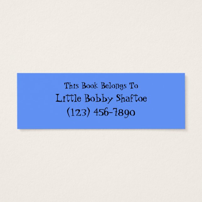 Anpassbare Lesezeichen (Rückseite)