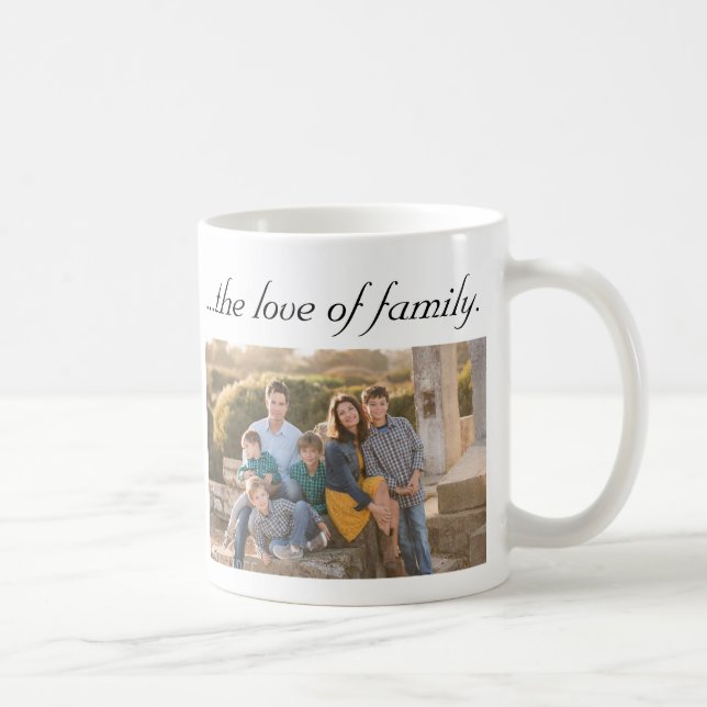 Anpassbare "Liebe der Familie" Kaffeetasse (Rechts)