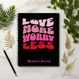 Anpassbare Liebe macht sich weniger Sorgen Notizbuch