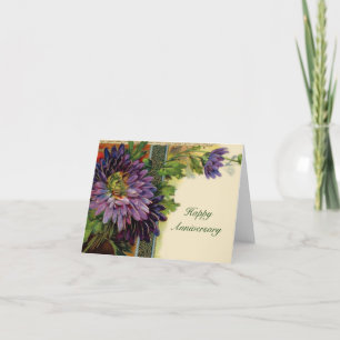 Anpassbare Lila Blume-Karte - Fügen Sie Ihren Text Karte