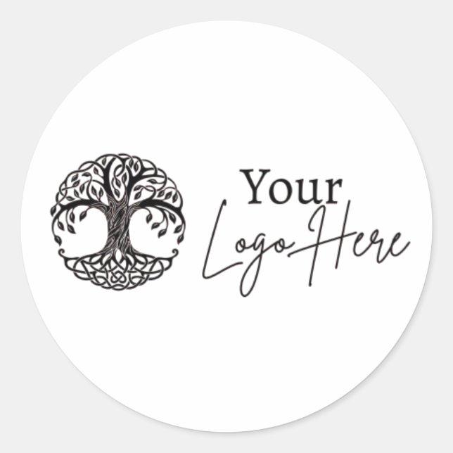 Anpassbare Logo-Aufkleber Runder Aufkleber (Vorderseite)