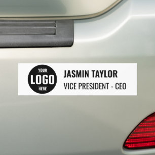 Anpassbare Logos und Jobtitel Modernes Minimalis Autoaufkleber