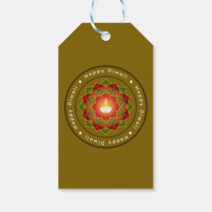 Anpassbare Lotus Mandala Rangoli Diwali Lampe Geschenkanhänger