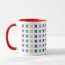 Anpassbare lustige bunte Kinder-Monogramm 