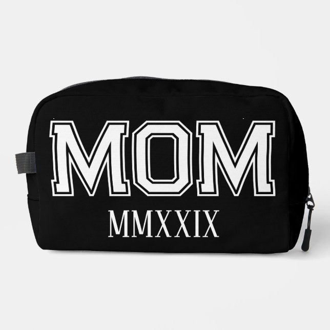 Anpassbare 'Mama' römische Ziffern Geschenk Waschbeutel (Vorderseite)