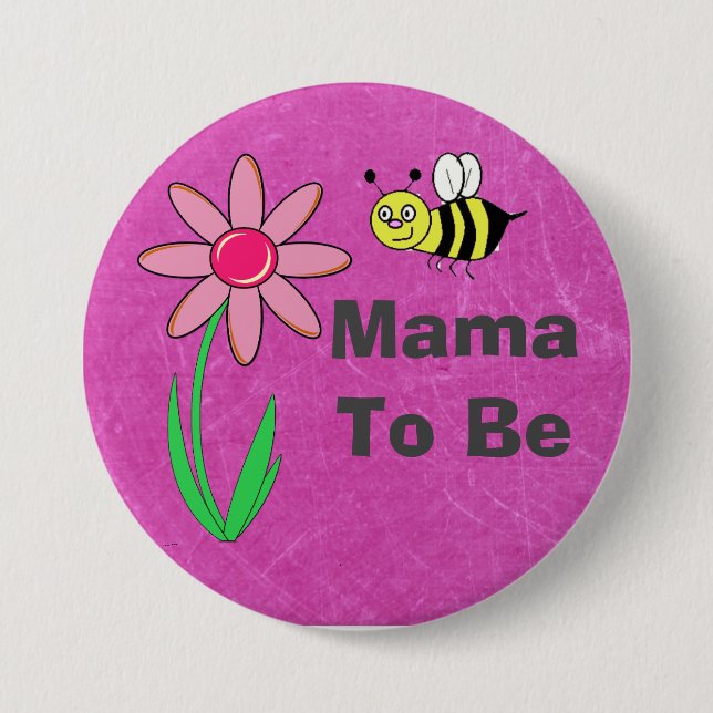 Anpassbare Mama zum Maroon Baby-Duschknopf Button (Vorderseite)