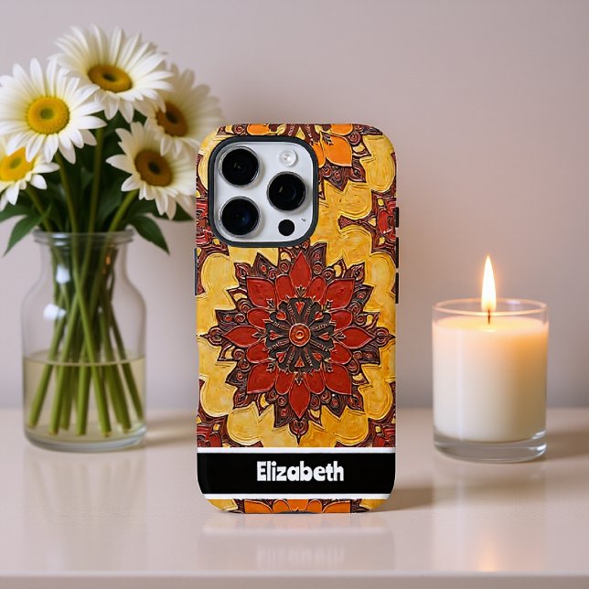 Anpassbare Mandala Bloom Telefonabdeckung Case-Mate iPhone Hülle (Von Creator hochgeladen)