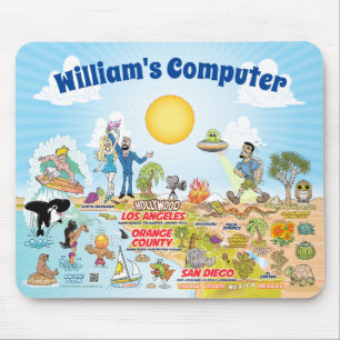 Anpassbare Maus-Pad für kalifornische Cartoon Mousepad