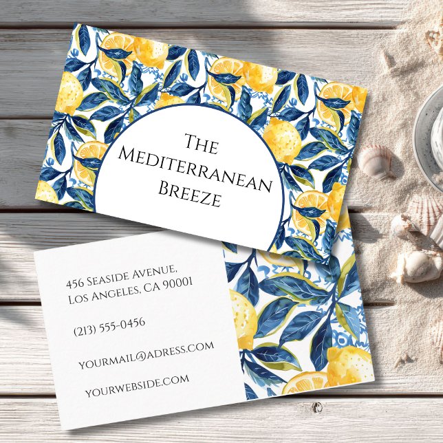 Anpassbare mediterrane Visitenkarte (Von Creator hochgeladen)