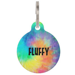 Anpassbare mehrfarbige gefärbte Krawatte Haustiermarke