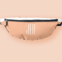 Anpassbare moderne Monogramm-Initialen Pfirsich We