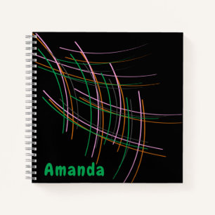 Anpassbare moderne Spiral-Notebook (8,5 x 8,5 Zoll Notizbuch