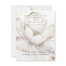 Anpassbare moderne weiße Magnolie Goldene Hochzeit