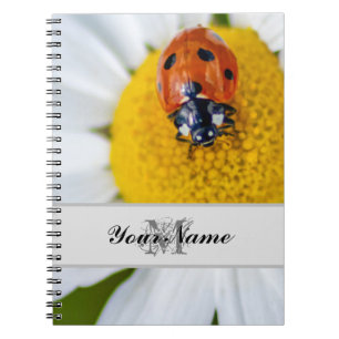 Anpassbare Monogram Viel Glück kleine Ladybug! Notizblock