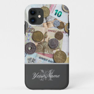 Anpassbare Monogramm mit Münzen und Banknoten! Case-Mate iPhone Hülle